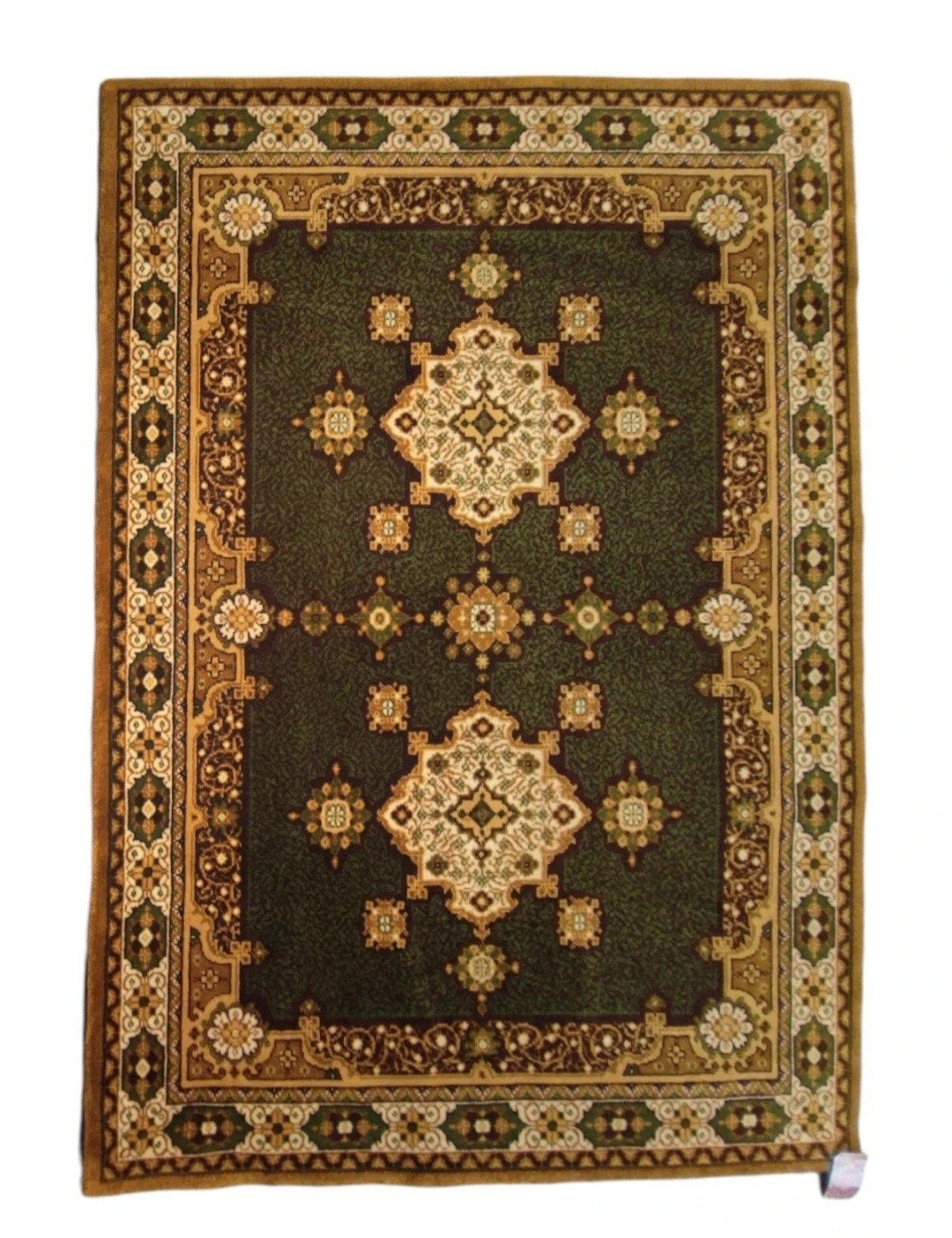Louis de Poortere Vloerkleed - Groen/Bruin, Klassiek Patroon, Huis en Inrichting, Stoffering | Tapijten en Kleden, 100 tot 150 cm