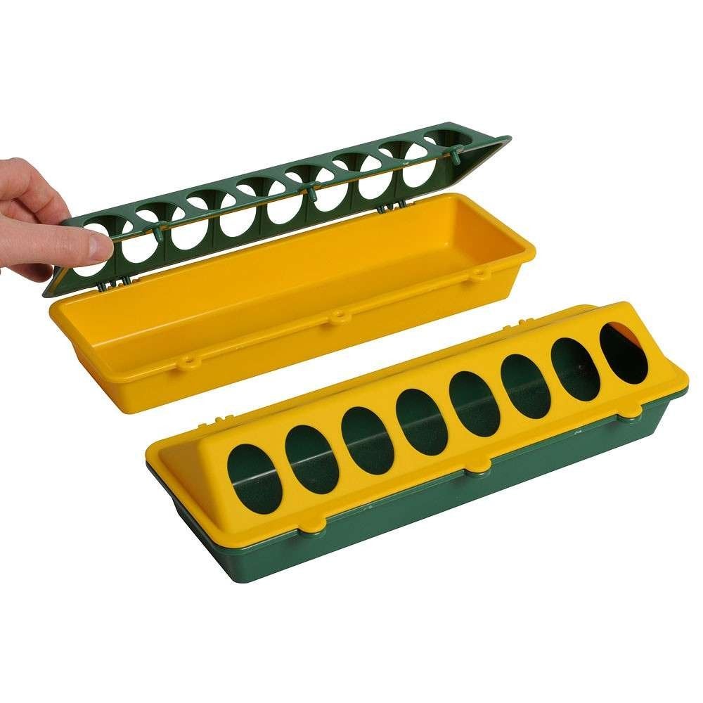 Kuikenvoerbak Kunststof Geel/Groen – 30 cm, Drinken en Voederen, Info@olba.com, De Mars 13, Coevorden 7742PT, Nieuw