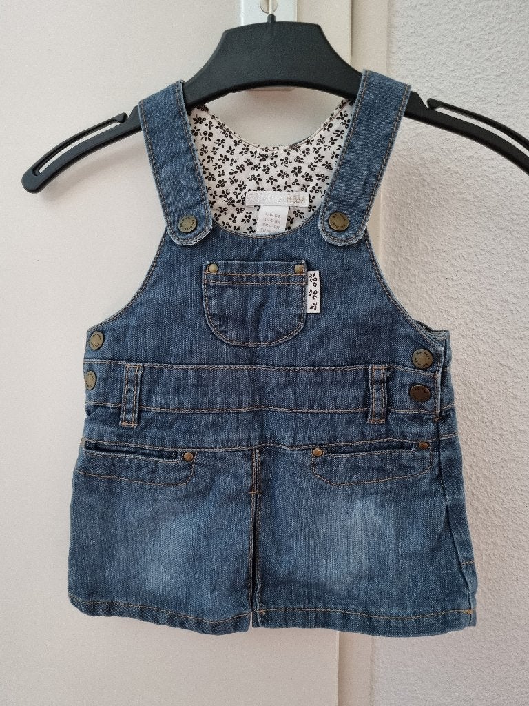 Schattige spijker overgooier / jurkje -- maat 68 -- H&M, Meisje, Jurkje of Rokje, H&M, Ophalen of Verzenden