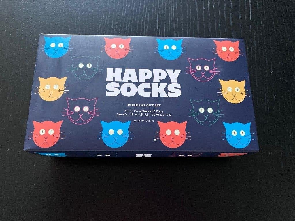 Happy socks mixed cats maat 36-40, Sokken en Kniesokken, Overige kleuren, Nieuw, Overige maten