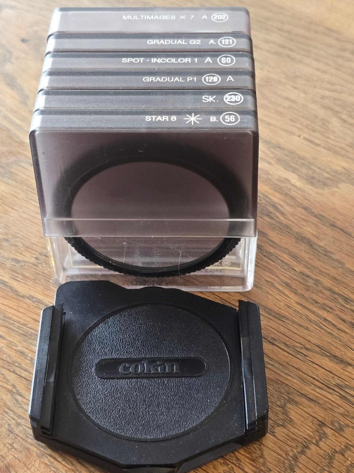 Cokin filterset met houder en diverse filters, Cokin, Gebruikt, 60 tot 70 mm, Filterset