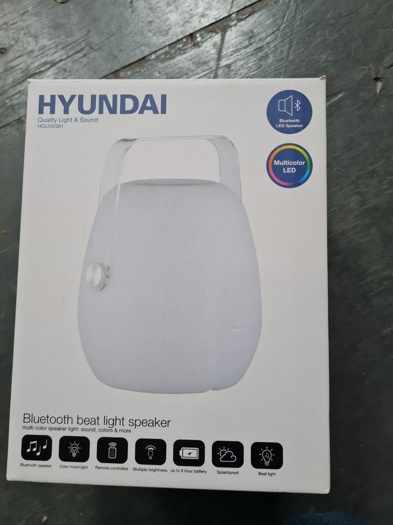 Hyundai Bluetooth Speaker met LED Verlichting, Ophalen of Verzenden