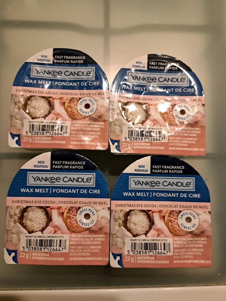 Yankee Candle Wax Melts - Christmas Eve Cocoa (4 stuks), Verzenden, Nieuw