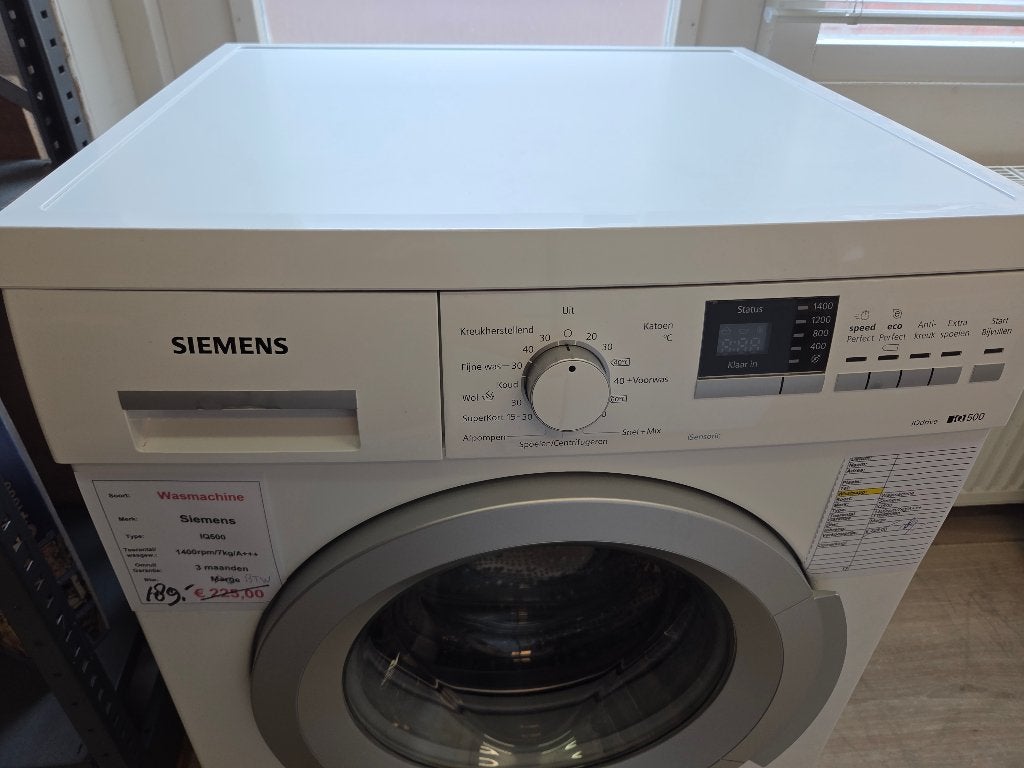 wasmachine - Siemens - 7kg - A+++ AFGEPRIJSD!, Witgoed en Apparatuur, Wasmachines, Ophalen, Duitsland, Refurbished, Voorlader