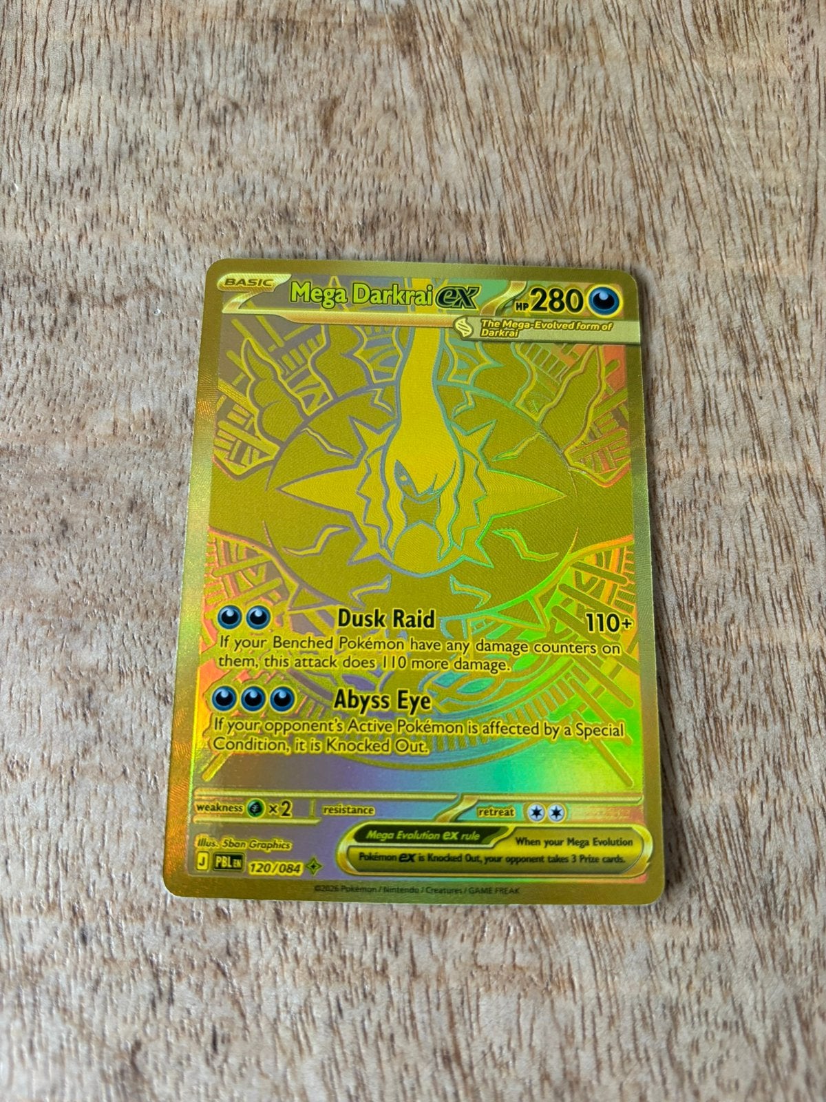 Mega Darkrai ex 120/084, Ophalen of Verzenden, Zo goed als nieuw