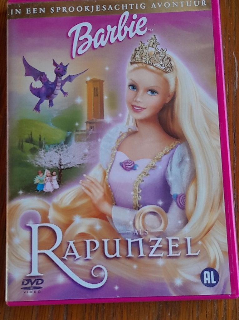 Barbie Rapunzel dvd, Gebruikt, Animatie, Ophalen of Verzenden, Alle leeftijden