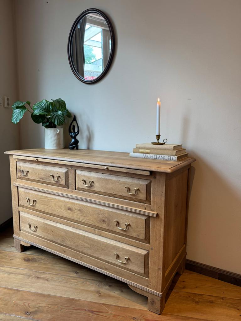 Gerestaureerde eikenhouten ladekast, MF Original Manor, Huis en Inrichting, Kasten | Ladekasten, Gebruikt, Minder dan 100 cm, 100 tot 150 cm