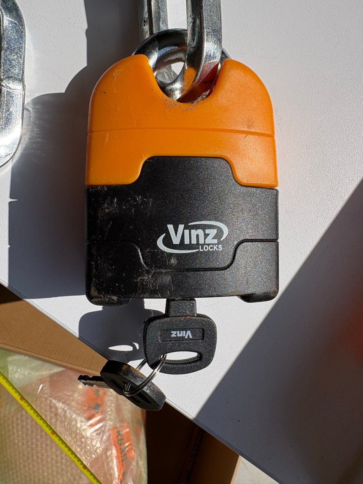 Vinz Locks Kettingslot met hangslot, Ophalen of Verzenden, Zo goed als nieuw