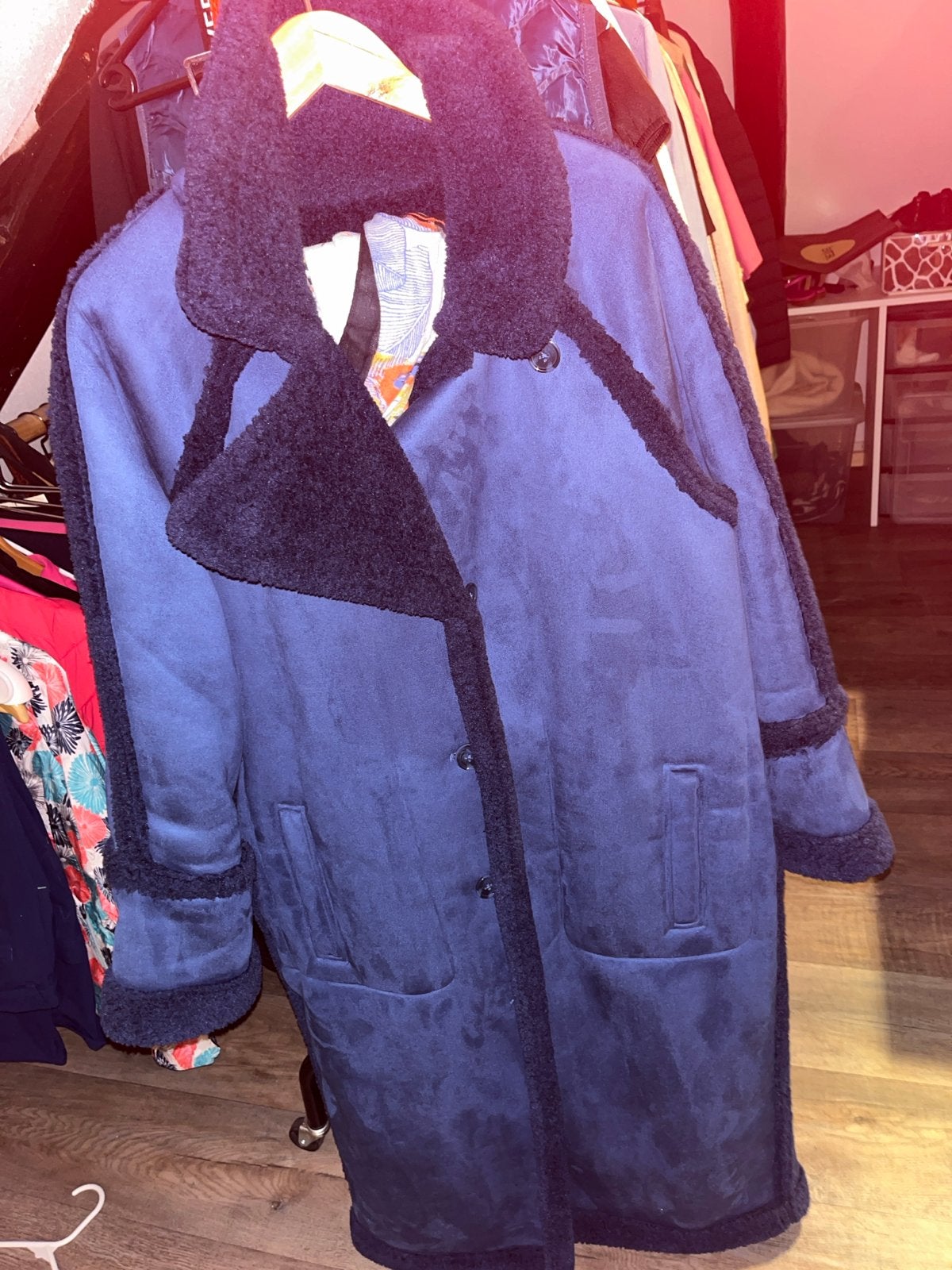 OBJECT COLLECTORS ITEM Oversized Jas Maat L Blauw, Ophalen of Verzenden, Zo goed als nieuw, Maat 42/44 (L), Blauw