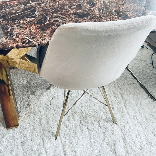 Luxe Set van 6 Velvet Eetkamerstoelen, Ophalen, Overige kleuren, Hotel Chic / Velvet Velours, Zo goed als nieuw