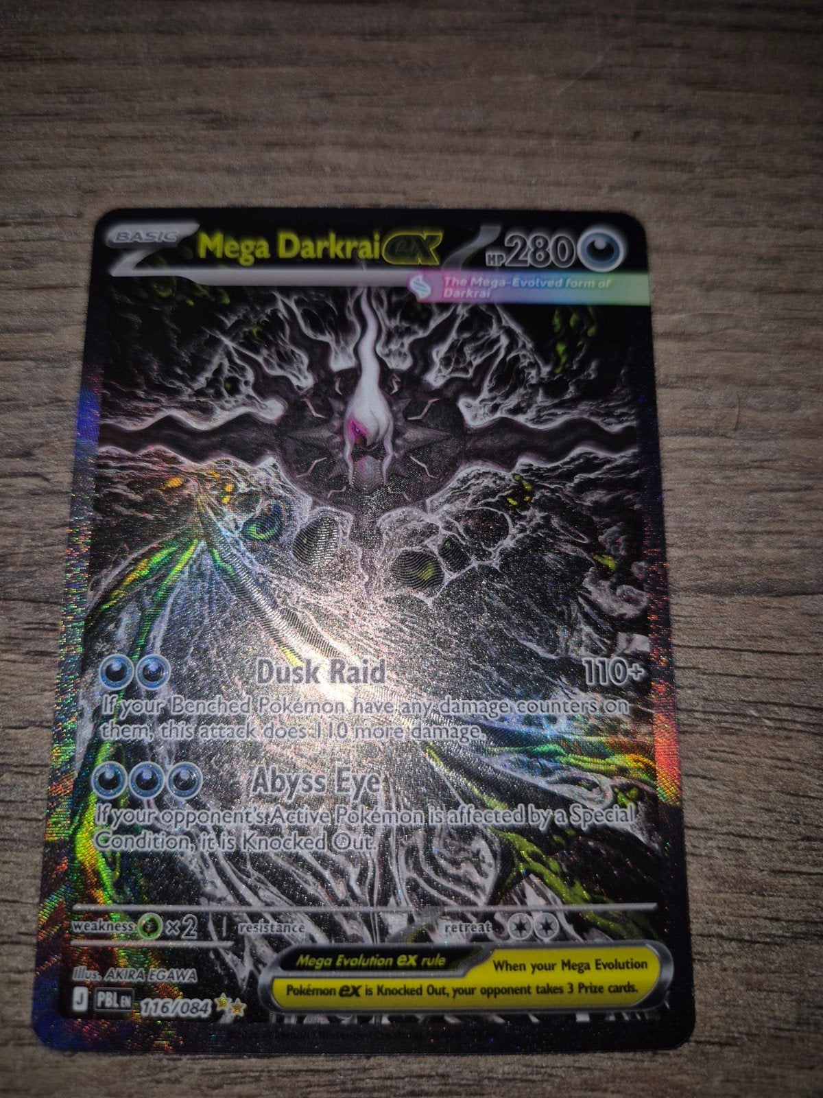 Pitch Black #116 Mega Darkrai EX, Ophalen of Verzenden, Zo goed als nieuw, Losse kaart