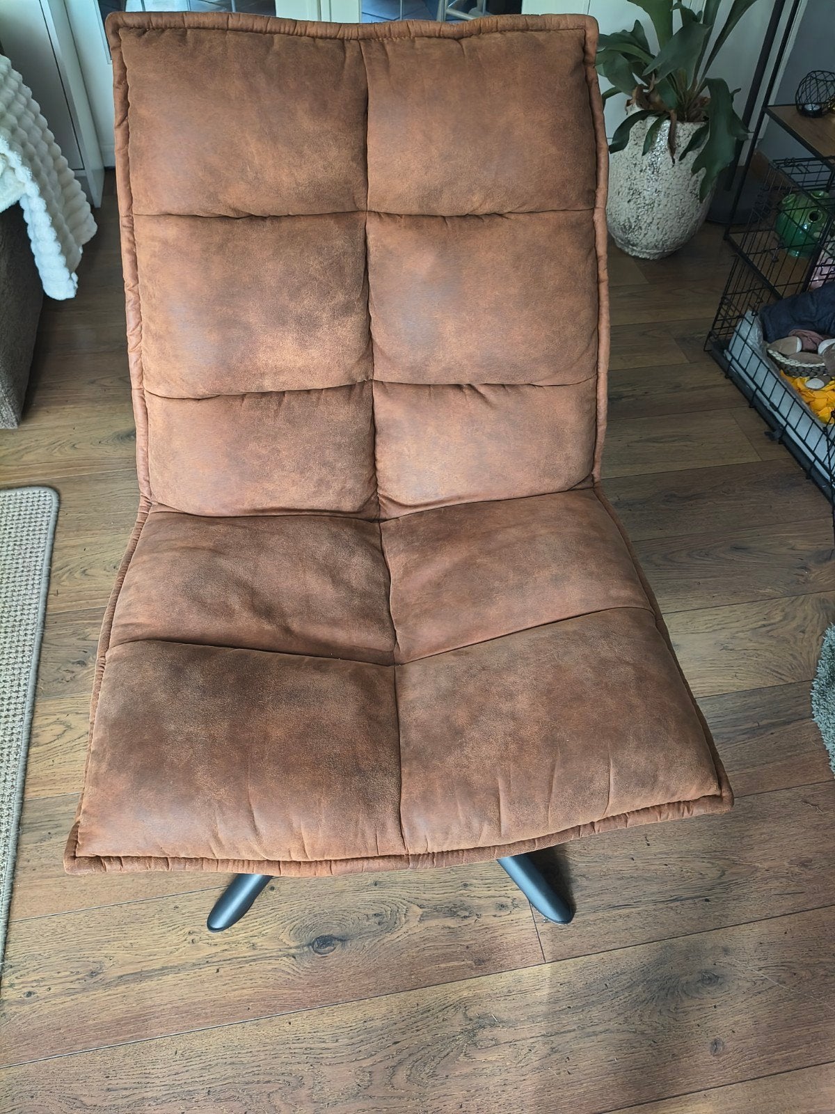Draaibare comfortabele fauteuil - Bruin, Ophalen, Modern, Comfortabel, Gebruikt, Bruin