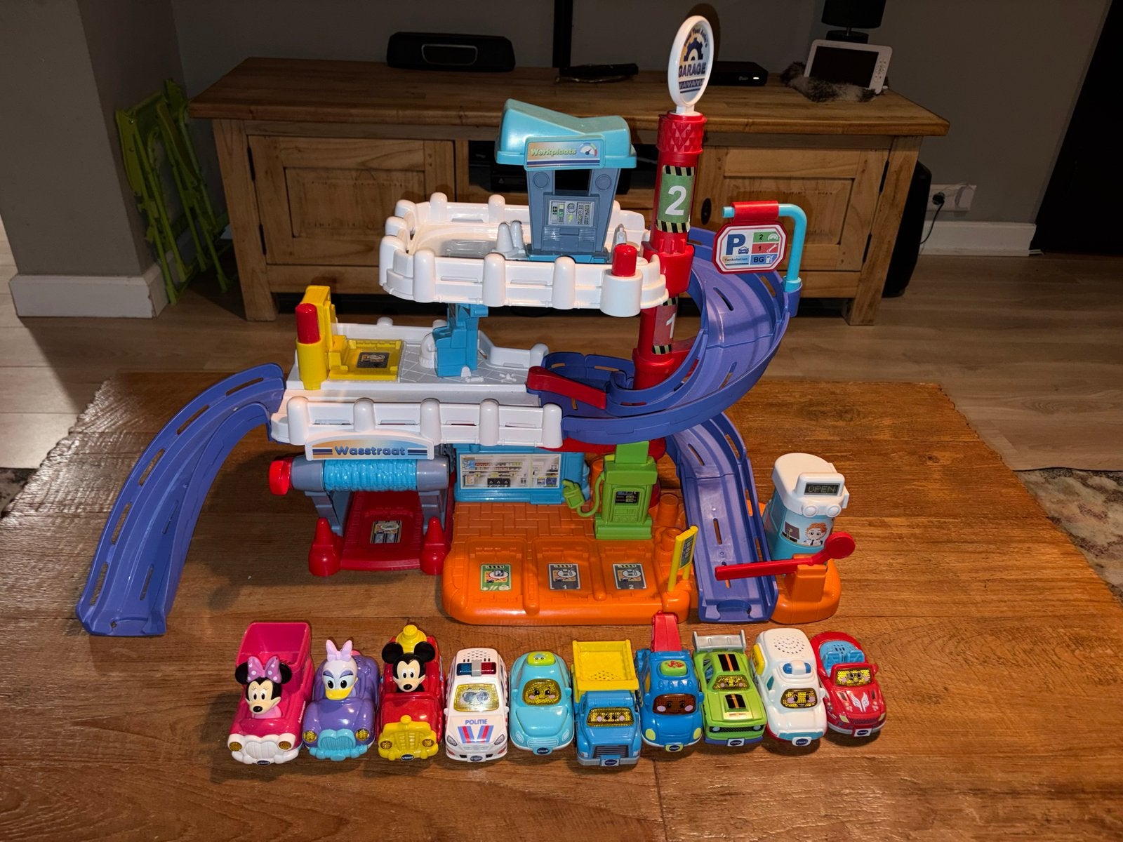 VTech Toet Toet Auto's Garage met 11 auto's, Ophalen of Verzenden, Gebruikt