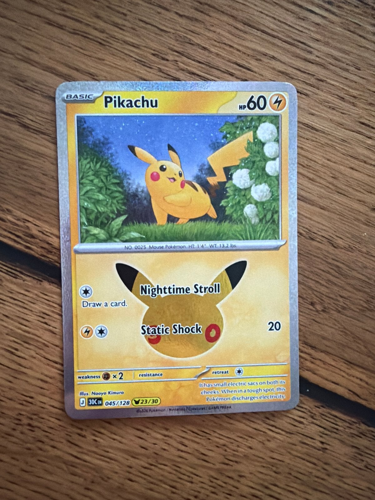 Pikachu Pokémon Kaart - 045/128 - Zo goed als nieuw, Ophalen, Zo goed als nieuw, Losse kaart