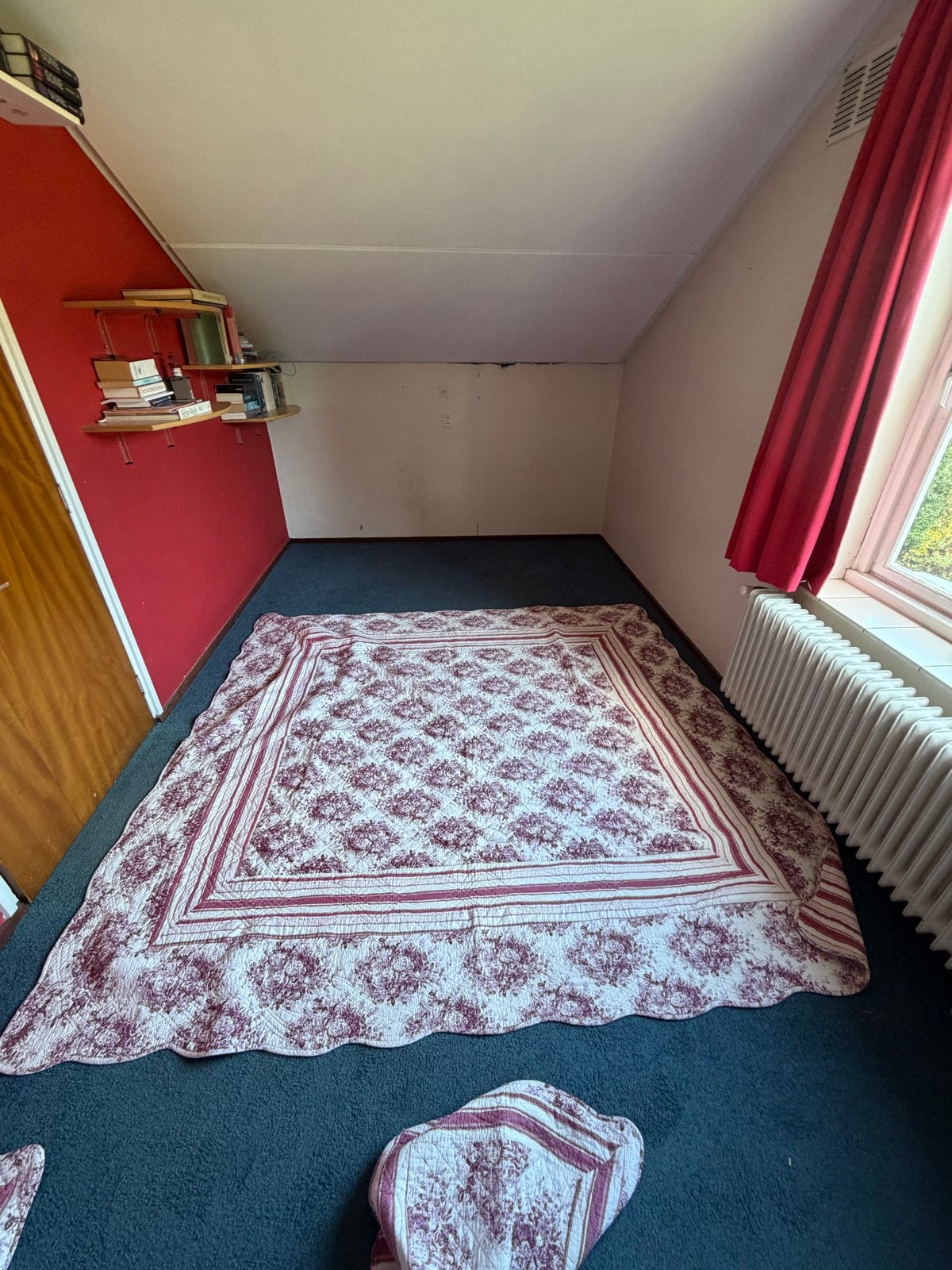 Franse stijl doorgestikte sprei 220x240 met 2 kussenslopen, Gebruikt, Meerkleurig, Katoen, Tweepersoons