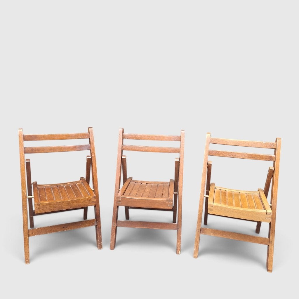 Set van 3 vintage houten klapstoelen voor kinderen, Ophalen, Gebruikt, Niet van toepassing, Niet van toepassing