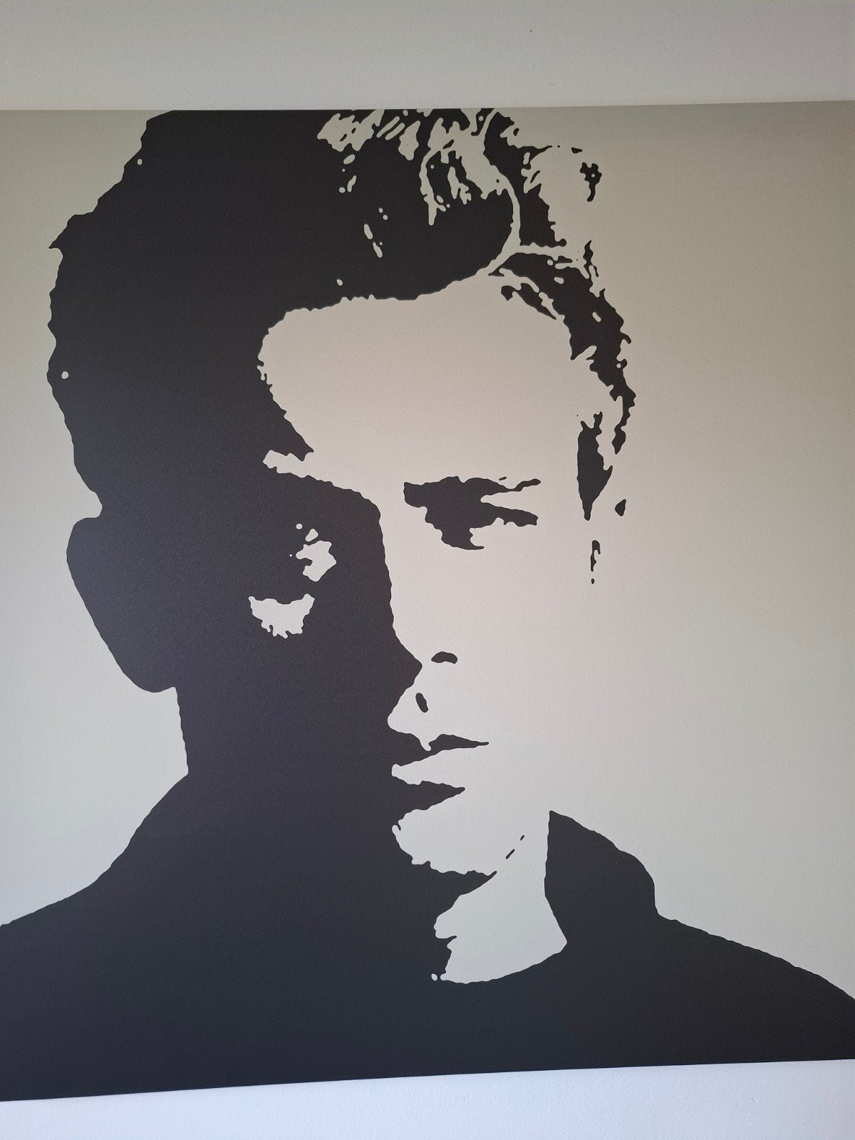 Canvas Schilderij James Dean 90x90cm in zeer goede staat, Ophalen of Verzenden, Textiel, Op houten frame, Portret