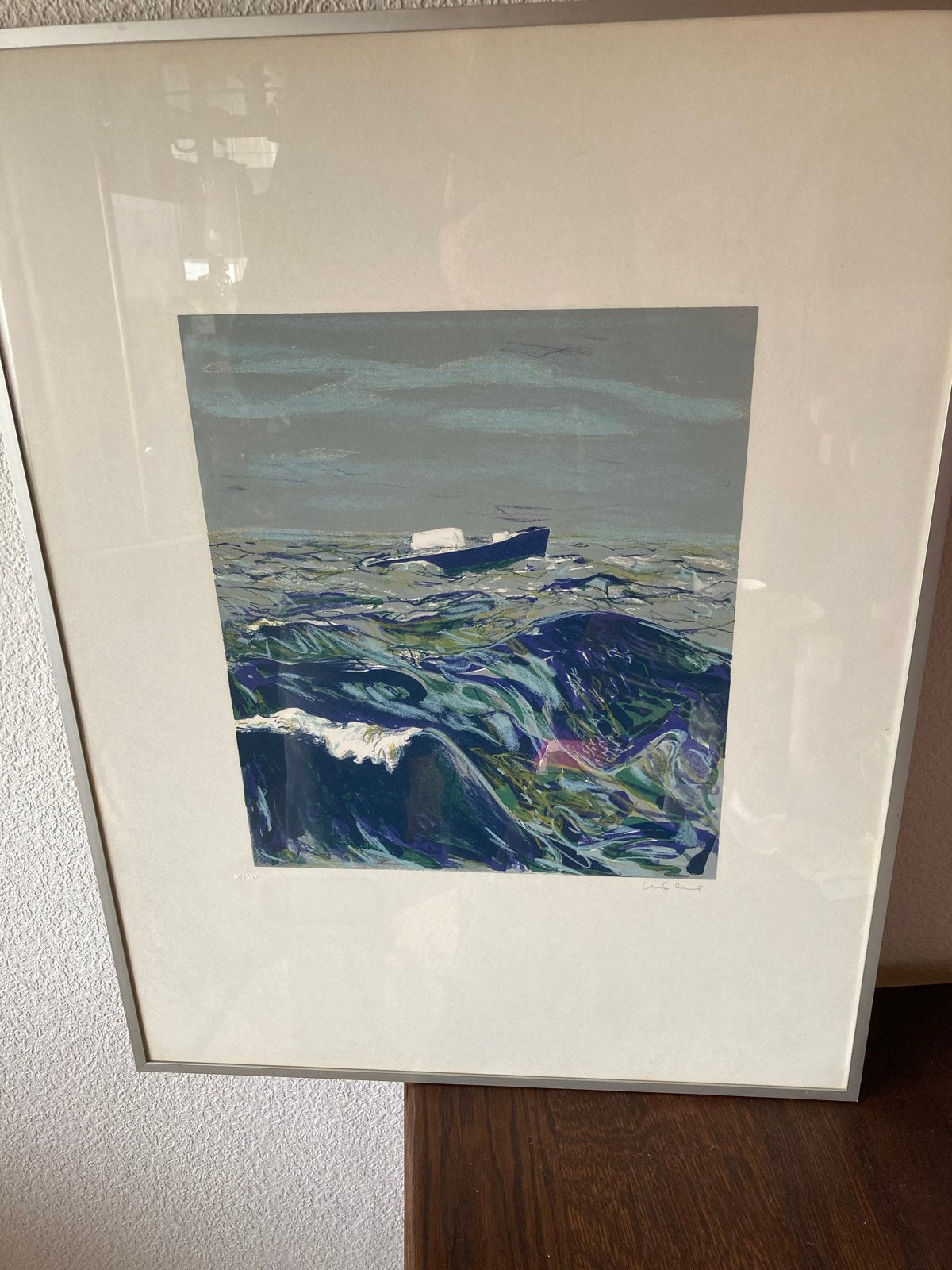 Zeefdruk "'s Zondags: de Zee" van Marian Plug (1987), Zeefdruk, Overige onderwerpen, Ophalen of Verzenden, Gelimiteerde oplage
