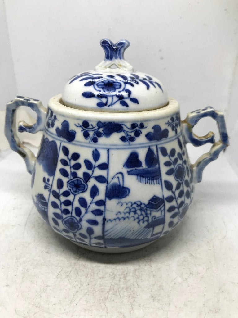 chinees porselein suikerpot 19 eeuw kangxi revival, Antiek en Kunst, Antiek | Porselein, Ophalen of Verzenden