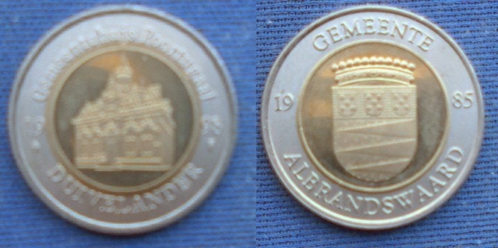Gem. Albrandswaard Gemeentehuis Poortugaal, Postzegels en Munten, Penningen en Medailles, Ophalen of Verzenden, Overige materialen