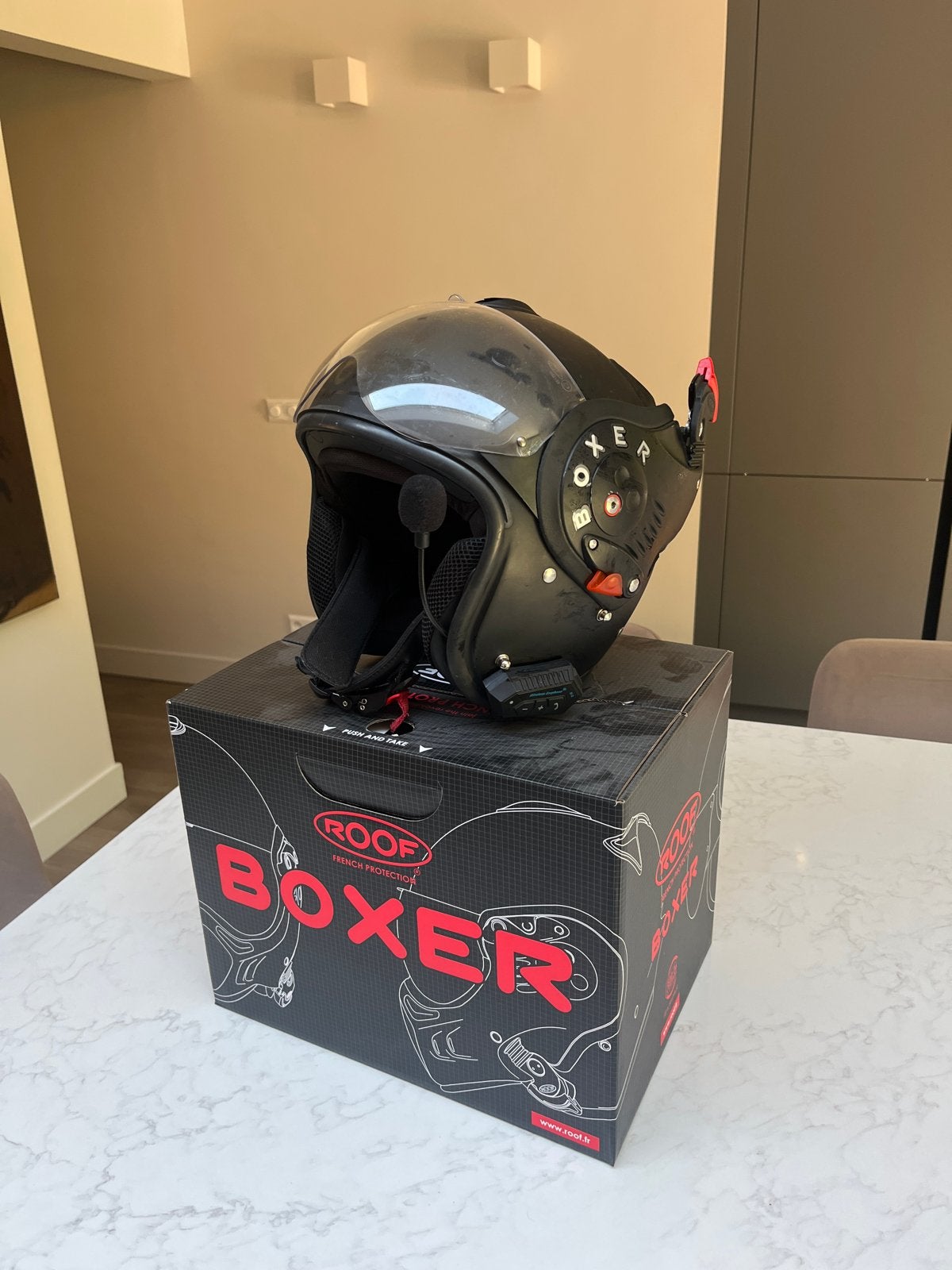 Boxerhelm RO5 Alpha Mat Zwart Maat SM met Geluidssysteem, Motoren, Overige merken, M, Heren, Ophalen of Verzenden