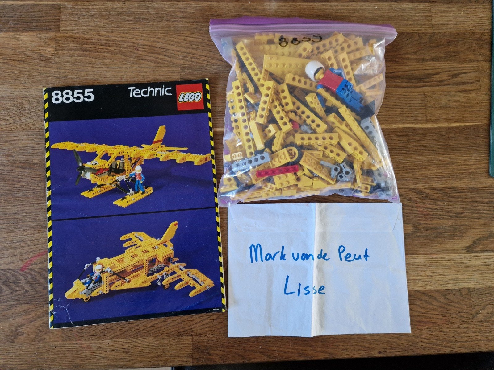 Lego Technic 8855 Propeller Vliegtuig, Gebruikt, Lego, Ophalen of Verzenden, Technic