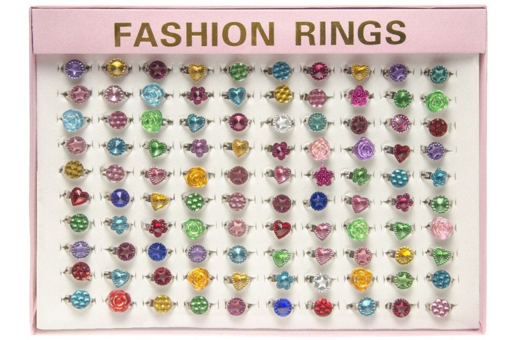 Partij glitter ringen, ., Nieuw, Ophalen of Verzenden, .