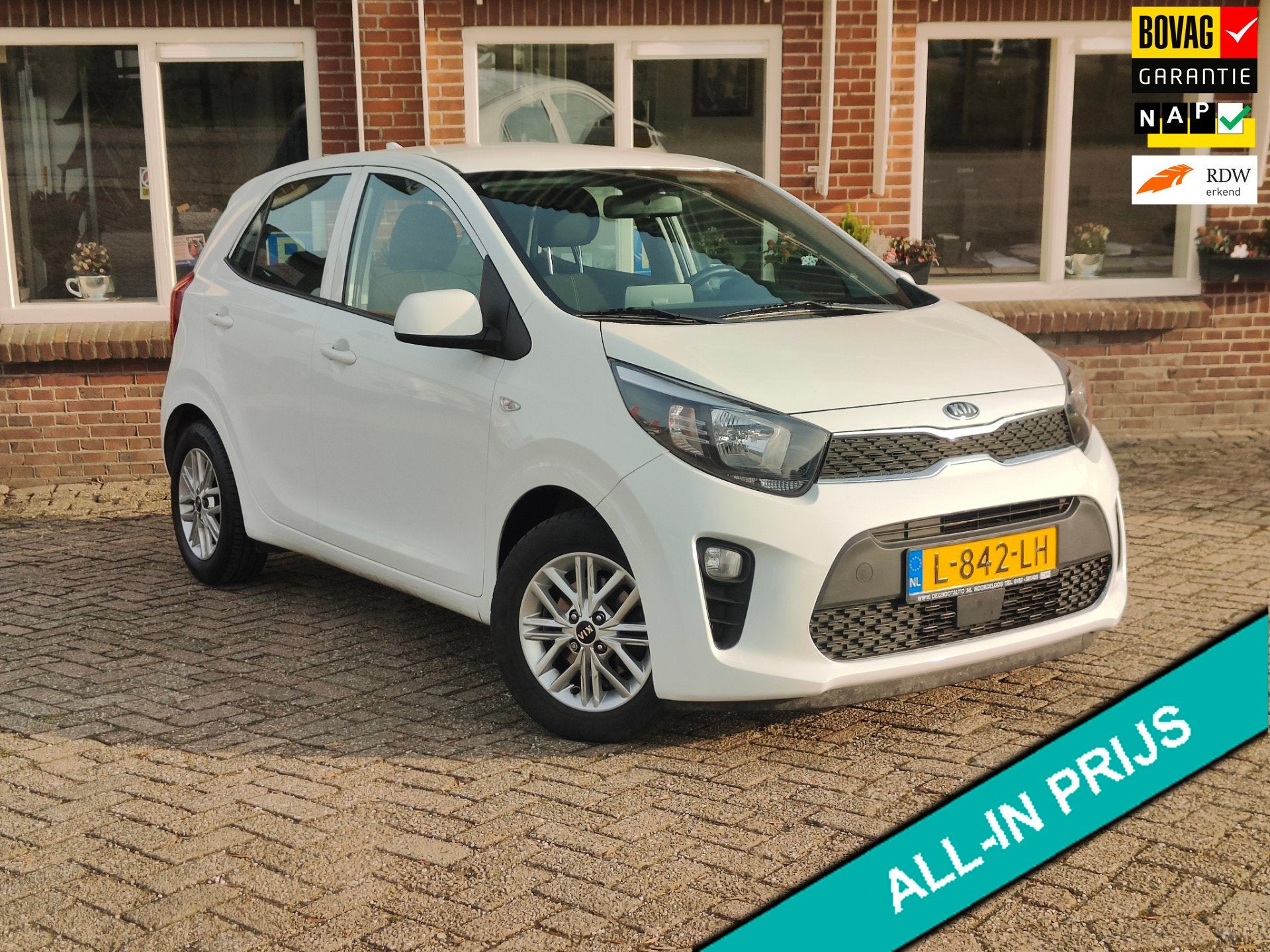 Kia Picanto 1.0 DPi DynamicLine Cruise Airco Carplay Camera, Auto's, Voorwielaandrijving, 12 maanden, Stof, Gebruikt