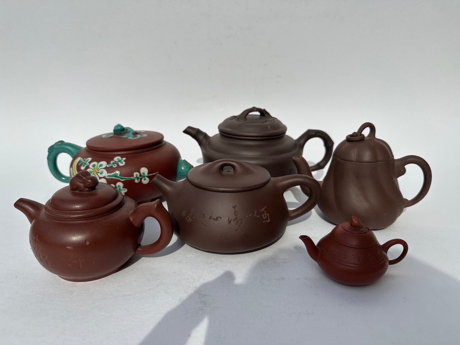 6 Antieke Chinese Yixing Theepotjes, Antiek en Kunst, Ophalen of Verzenden