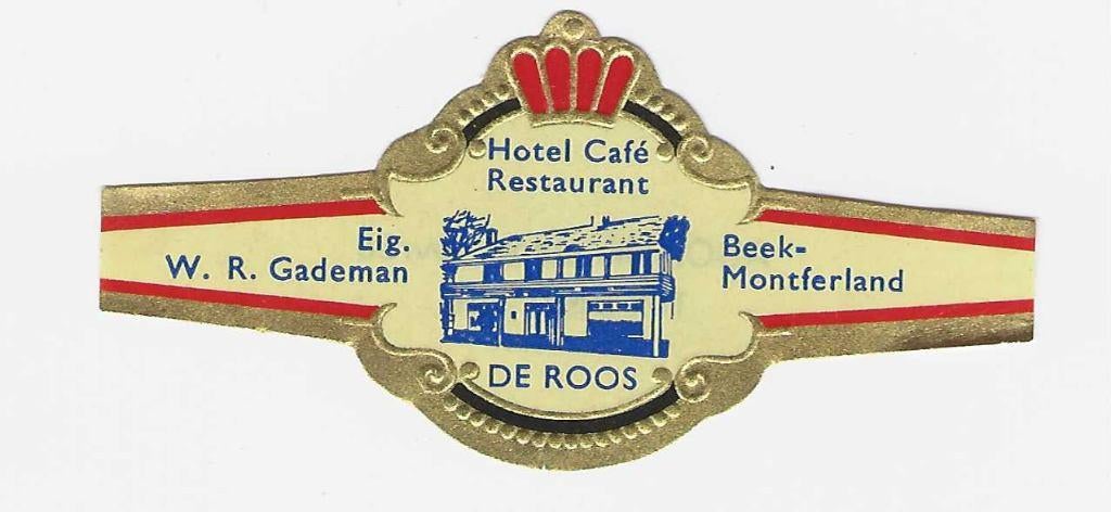 abonnee 1 -1368-  hotel de roos  beek montferland, Ophalen of Verzenden, Sigarenbandjes