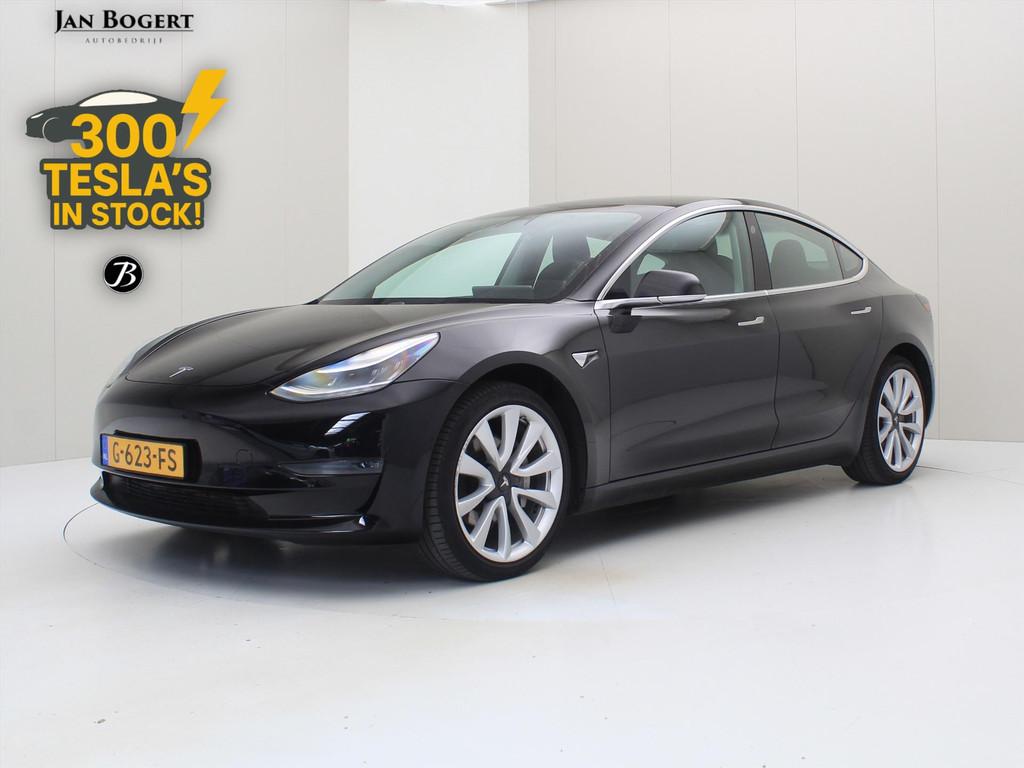 Tesla Model 3 Long-Range AWD 351pk 75 kWh 84.8% SoH [ AUTOPI, Auto's, Tesla, Automaat, Zwart, Multifunctioneel stuurwiel, Zwart