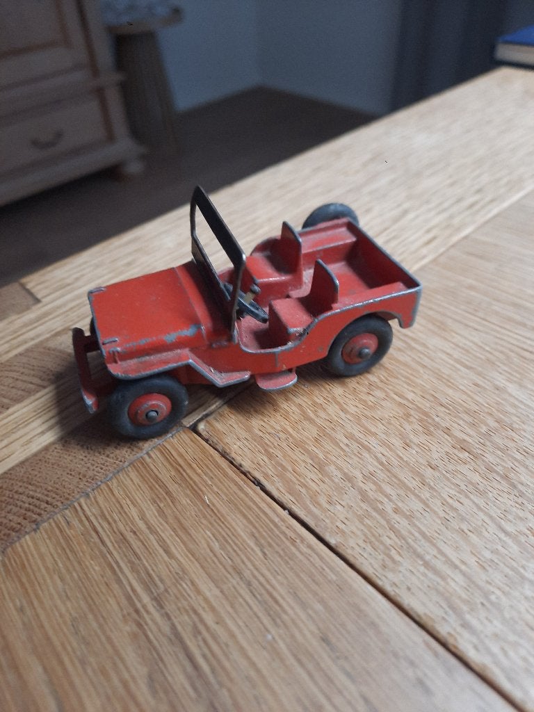 Vintage Dinky Toys Jeep - Rood, Gebruikt, Hobby en Vrije tijd, Ophalen of Verzenden, Gebruikt, Auto, Dinky Toys