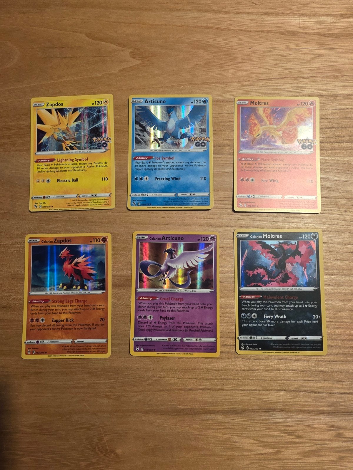 Zapdos, Articuno en Moltres pokemon kaarten, Ophalen of Verzenden, Meerdere kaarten
