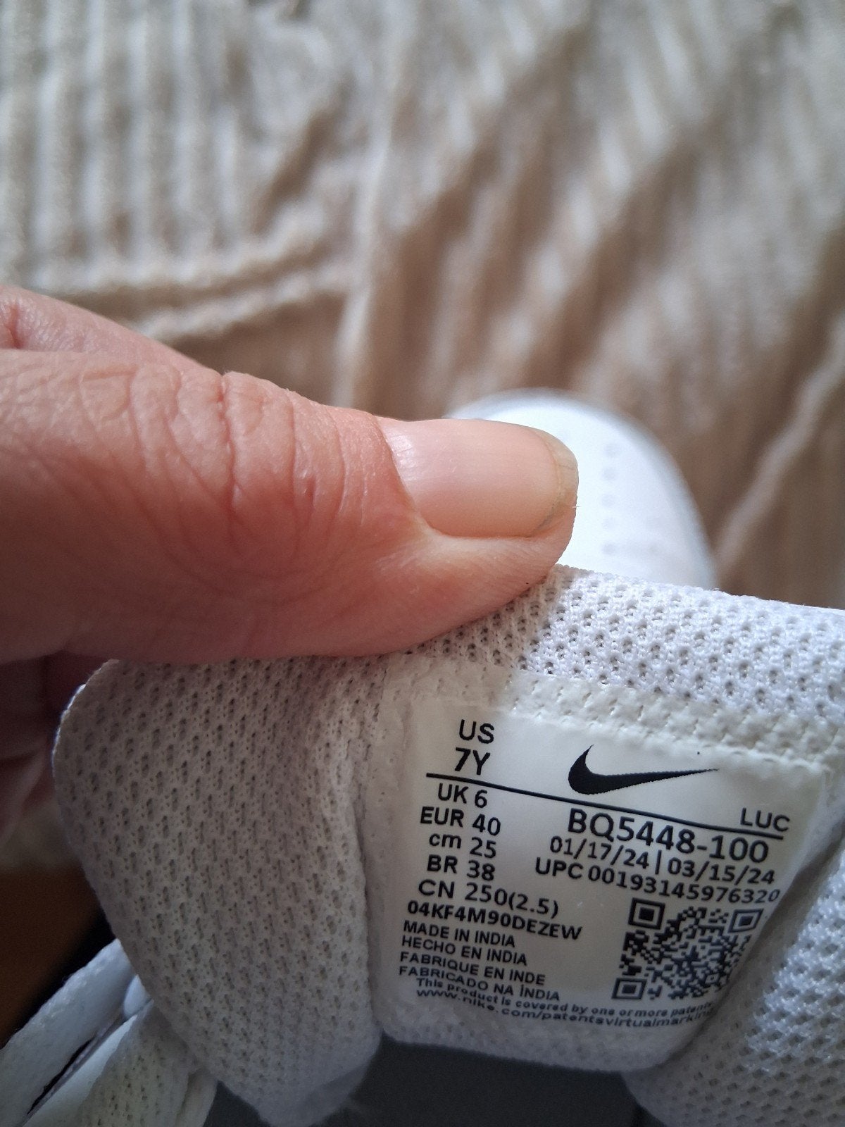 Nike sneakers wit - Maat 40, Wit, Nike, Nieuw, Ophalen of Verzenden