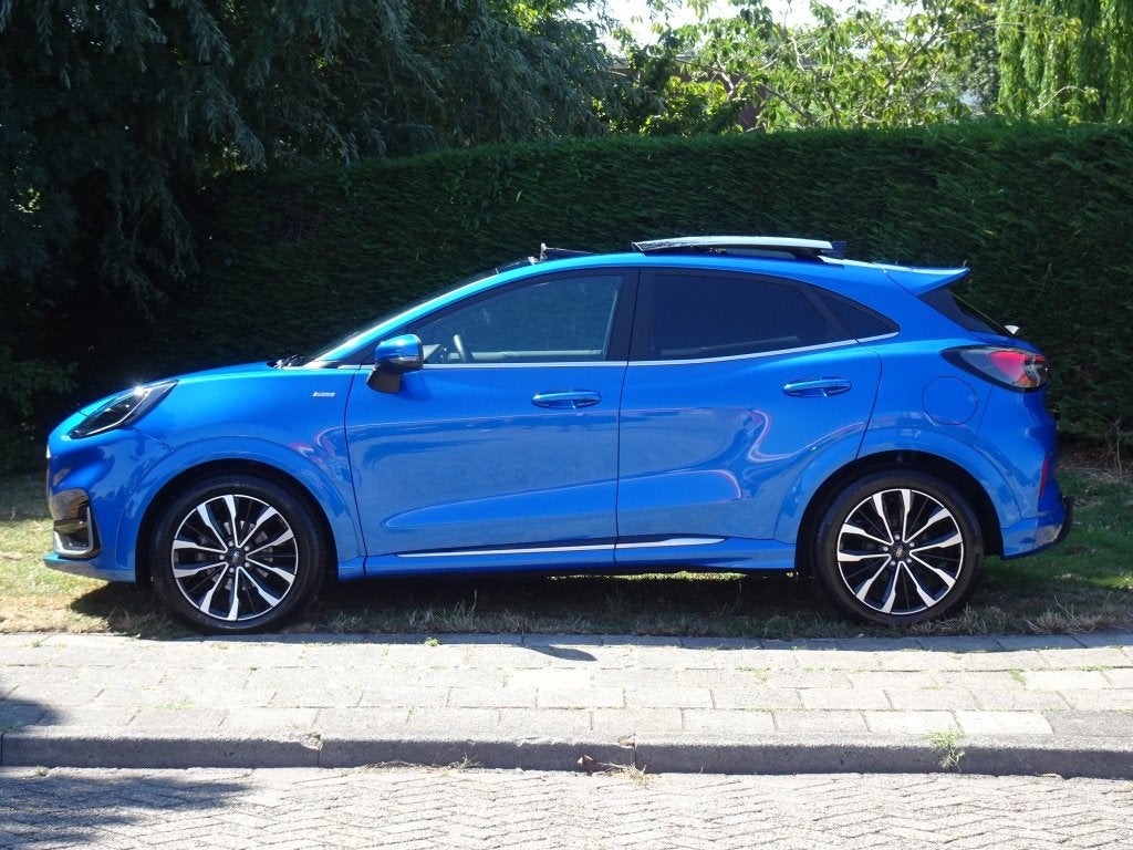 Ford Puma 1.0 125pk Hybrid ST-Line X Viganle met Pano en Tre, Auto's, Ford, Euro 6, Blauw, Bedrijf, 1274 kg