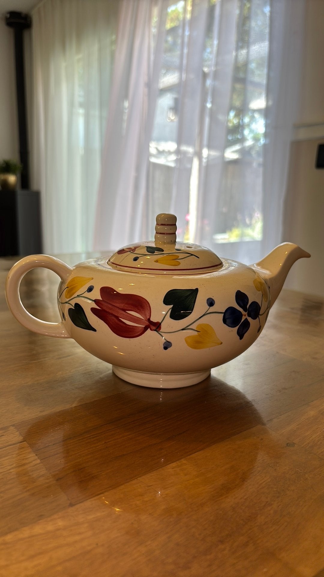 Boerenbont Theepot -Société Céramique Maestricht (Decor 417), Ophalen of Verzenden