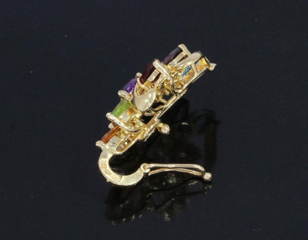 Aquamarijn Amethist Citrien Diamant 14k ketting hanger goud, Sieraden, Tassen en Uiterlijk, Voordeelsieraden, Verzenden, Zo goed als nieuw