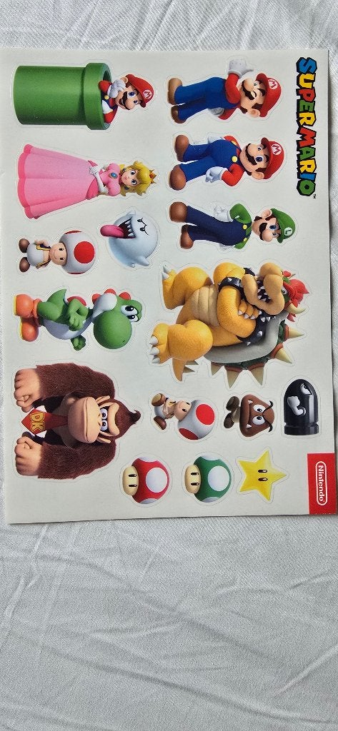 Mario bros sticker vel, Ophalen of Verzenden, Zo goed als nieuw