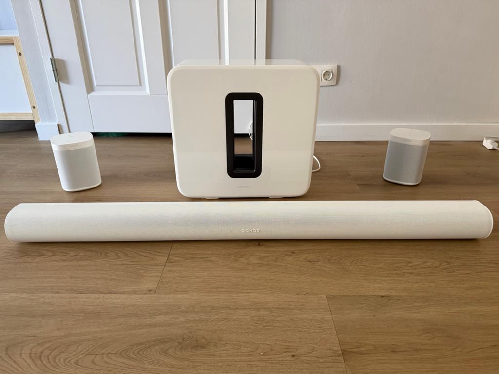 Sonos 5.1 Surround Set: Arc, Sub (Gen 3), 2x One + Beugels, Ophalen, Zo goed als nieuw, Complete surroundset, Sonos
