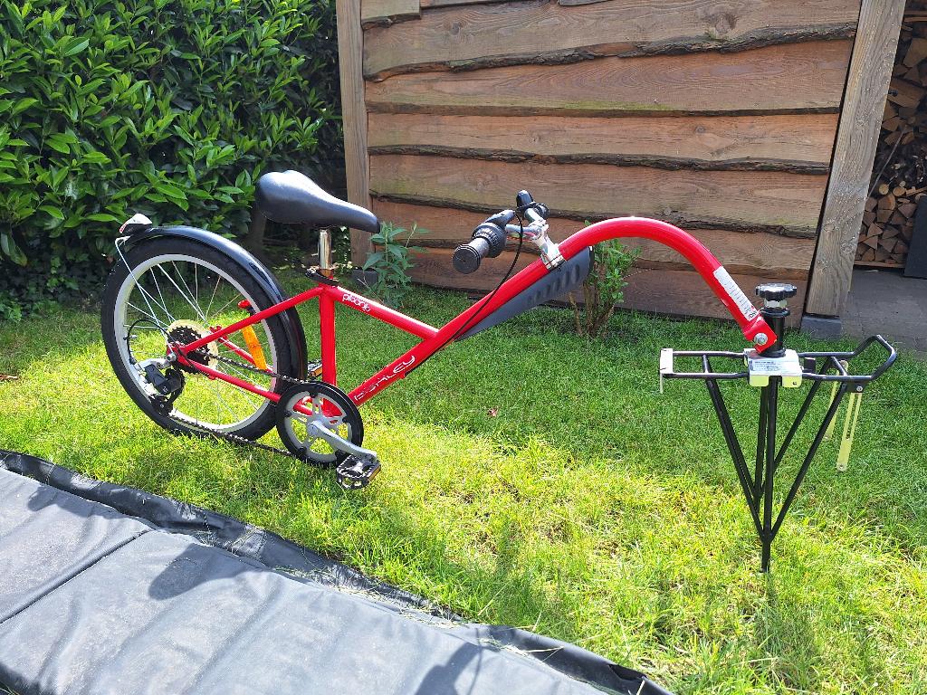 Burley piccolo aanhangfiets met bijbehorende bagagedrager, Fietsen en Brommers, Ophalen, Gebruikt, Minder dan 20 kg, Burley