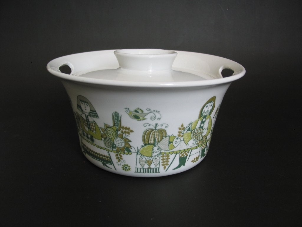 vintage Figgjo Flint Norway market dekschaal schaal deksel., Huis en Inrichting, Keuken | Servies, Overige merken, Vintage, Ophalen of Verzenden