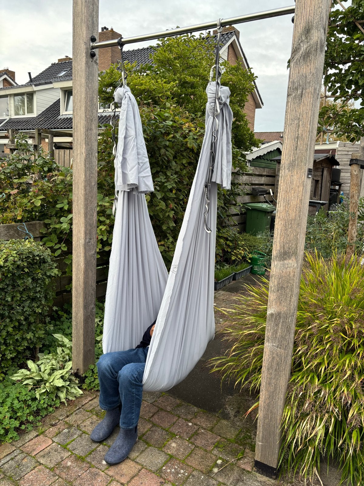 Aerial Yoga hangmat / schommel- Grijs, Ophalen, Zo goed als nieuw