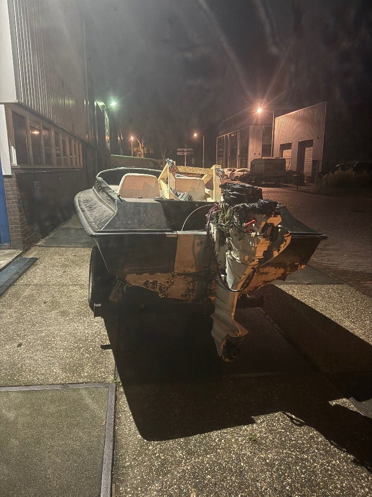 Leuk speedbootje met trailer en 9.9pk motor, Ophalen, Gebruikt, Elektrische start, Minder dan 70 pk