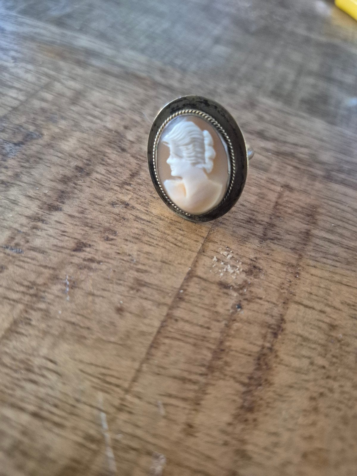 Vintage Camee Ring - Elegante Damesring, Ophalen of Verzenden, 17 tot 18, Goud, Dame