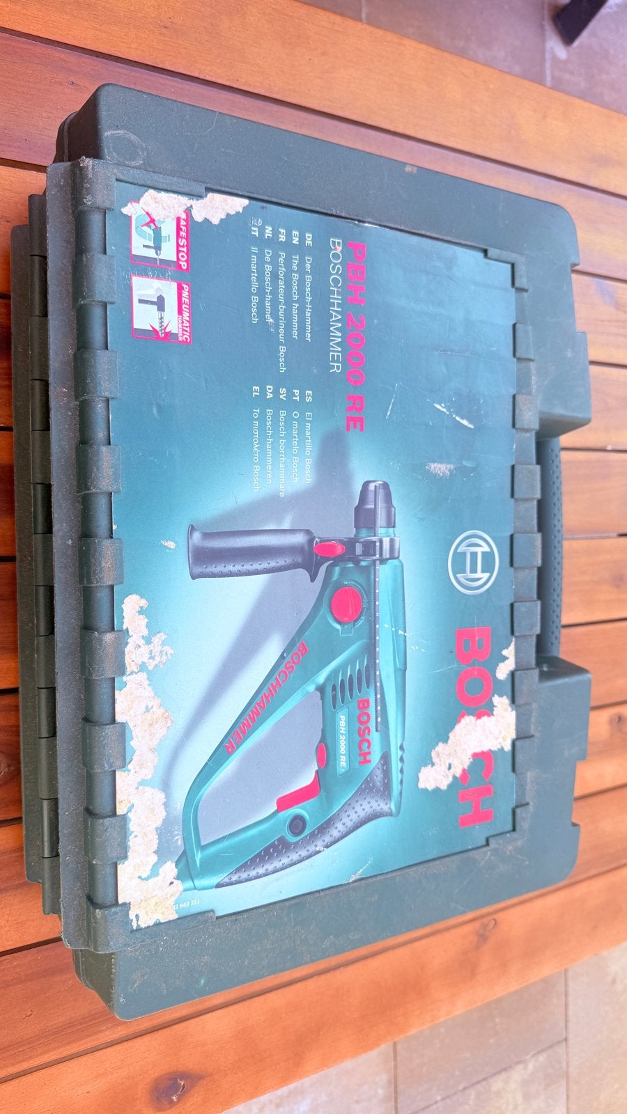Bosch Boorhamer PBH 2000 RE in koffer, Boor- en/of Breekhamer, Ophalen of Verzenden, Klopboormechanisme, Gebruikt