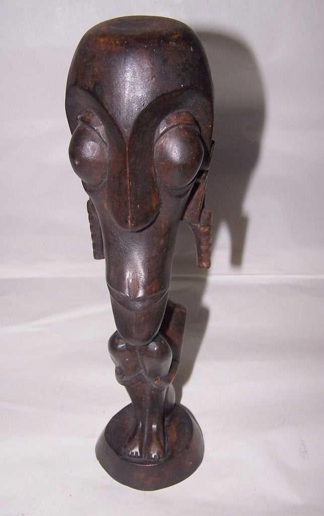 Handgesneden Afrikaanse houten Hemba Tribal sculptuur, Nwst., Antiek en Kunst, Kunst | Niet-Westerse kunst, Hout, 24 cm, Bruin