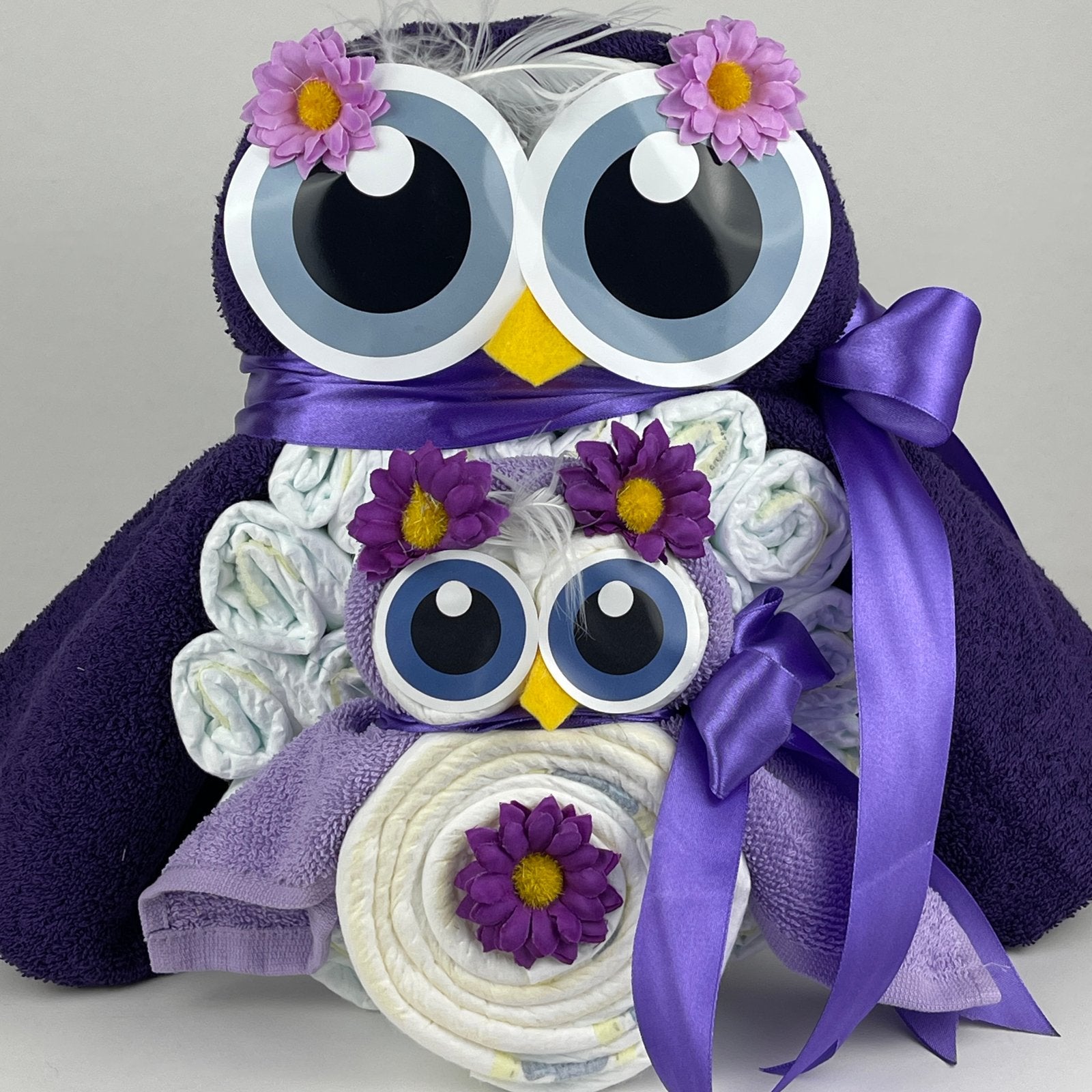 Uilen Luiertaart - Kraamcadeau Paars, Ophalen of Verzenden, Nieuw, Kraamcadeau