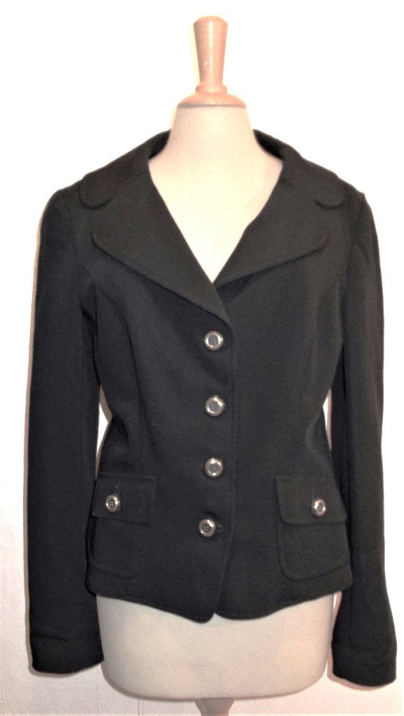 Origineel mooi zwart vintage jasje van Dolce & Gabbana! L, Kleding | Dames, Jasjes, Kostuums en Pakken, Verzenden, Zwart, Maat 42/44 (L)