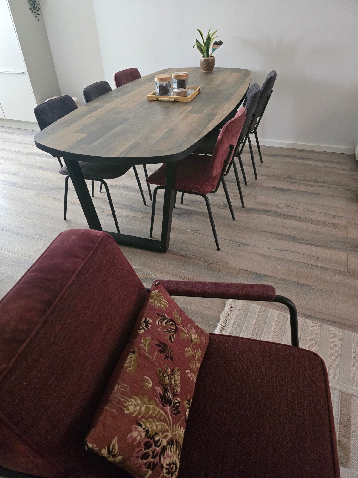 eettafel 6 stoelen en fauteuil, Huizen en Kamers, Rotterdam