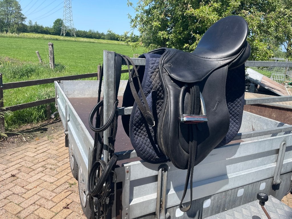 Kiefer zadel + hoofdstel /Pony-zadel en hoofdstel., Ophalen, Gebruikt, Recreatie